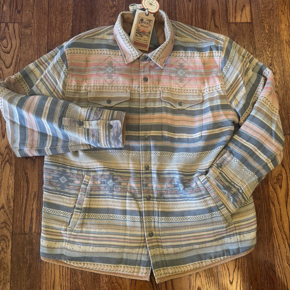 NEW Faherty Good Feather Reversible Bondi Jacket Mens XXL Tribal Primaloft Fall - Picture 1 of 16
